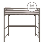 DHP Miles Metal Full Loft Bed with Desk (Silver)