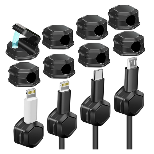 12-Pack Magnetic Cable Clips Cord Organizer
