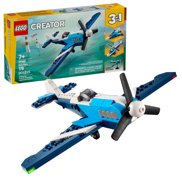 178-Piece LEGO Creator 3-in-1 Aircraft Race Plane Building Toy Set (31160)