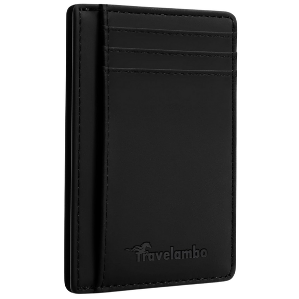 Travelambo Front Pocket Minimalist Leather Slim Wallet