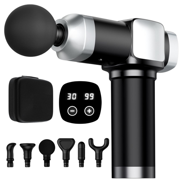 CAMEFER Deep Tissue Massage Gun With 30 Speeds And 6 Attachments