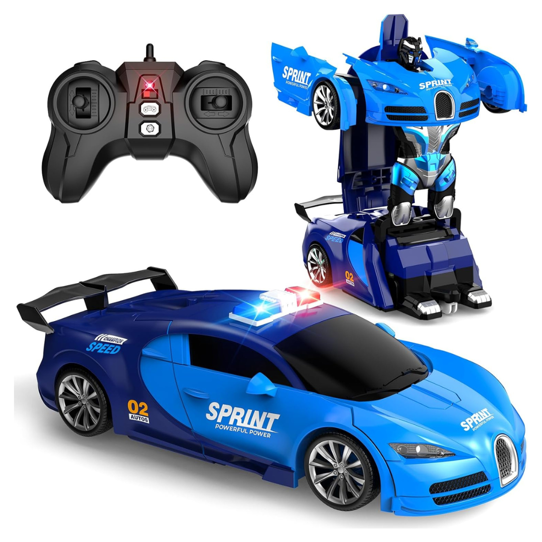Remote Control Transforming One-Click Robot Car Toy