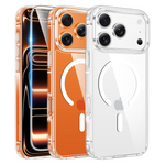 Military Grade Magnetic Clear Case For iPhone 17 Pro-Max