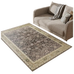 4' x 6' Washable Non-Shedding Low Pile Faux Wool Area Rug