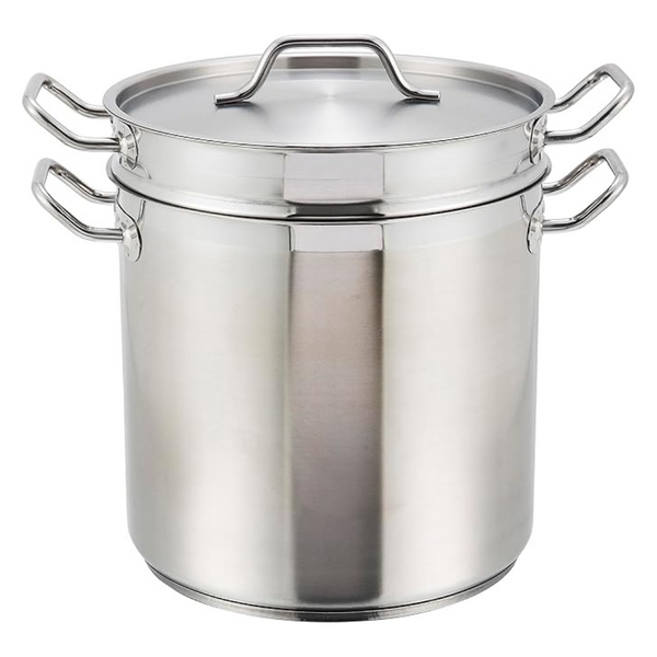 Winware 20 Quart Stainless Double Boiler With Cover