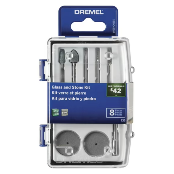 8-Piece Dremel Rotary Tool Glass And Stone Accessory Tool Kit