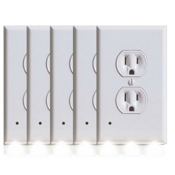 5-Pack Marquee Home Outlet Covers With LED Night Lights