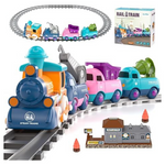 Montessori Toys Toddler Electric Train Set W/Music & Lights