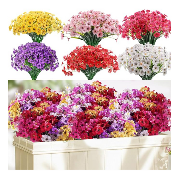 22 Bundles Outdoor Artificial Faux Silk Flowers