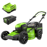 Greenworks 21" 80V Self-Propelled Lawn Mower W/ 4.0Ah Battery & Charger