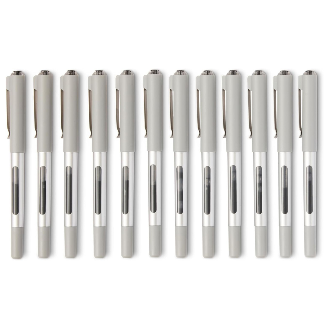 12-Pack 0.7mm Amazon Basics Liquid Ink Rollerball Pens