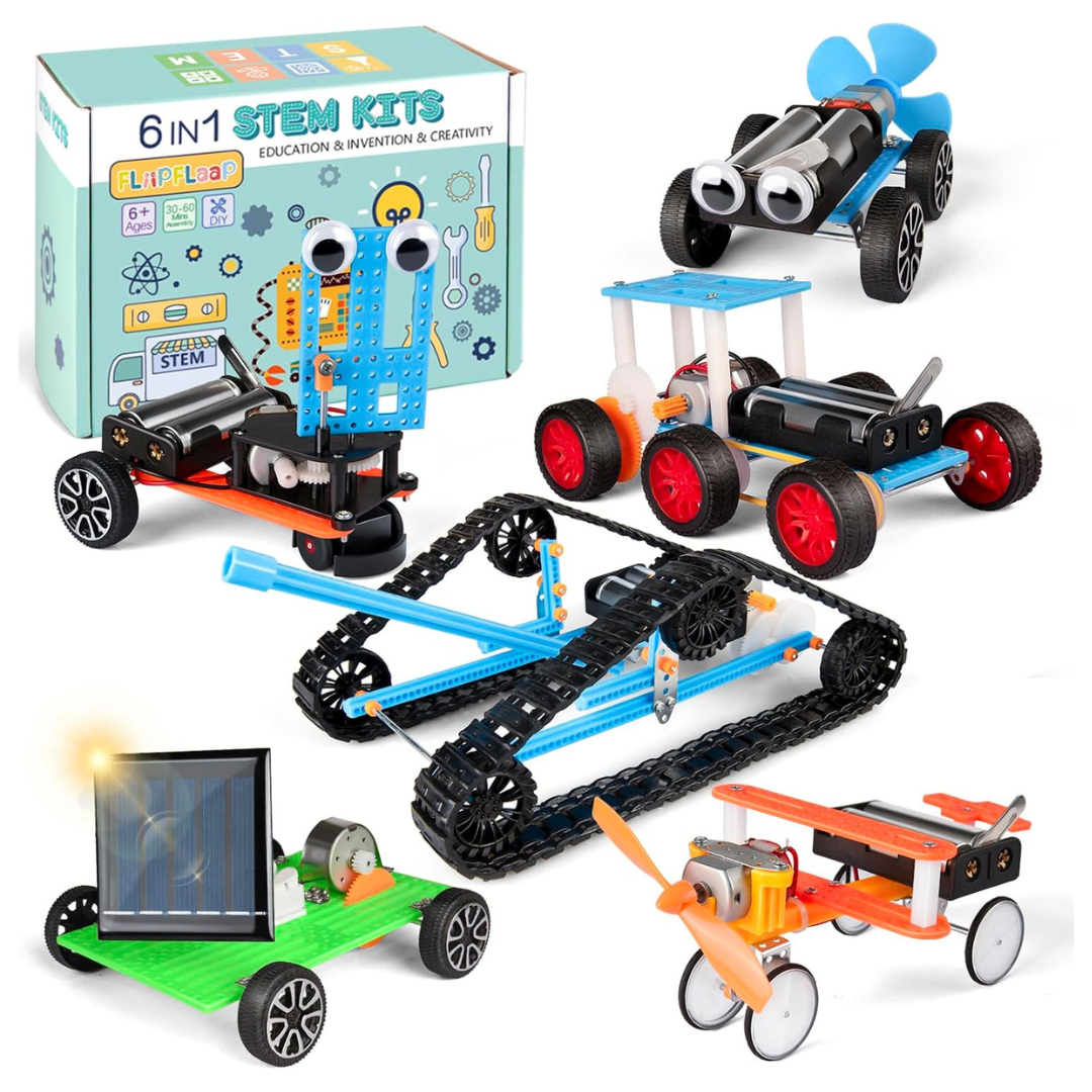 Kids 6-in-1 STEM Robot Building Kit