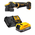 DEWALT 20V MAX Lithium-Ion Cordless Brushless 4.5-5" Paddle Switch Angle Grinder With Battery and Charger
