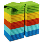 50-Pack Aidea 12" x 12" Microfiber All-Purpose Cleaning Cloths