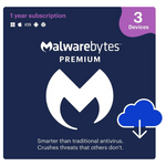Malwarebytes Premium Software (3-Device License, 1-Year) [Download]