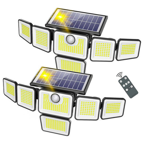 2-Pack of 3000LM SZPower Adjustable Brightness Solar Outdoor Lights