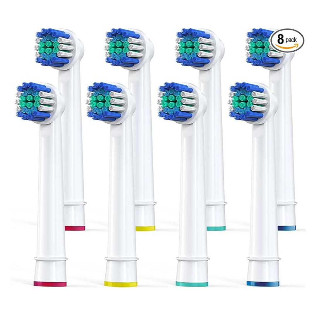 8-Pack Replacement Toothbrush Heads Compatible with Oral-B Braun
