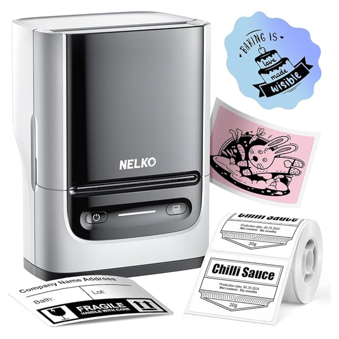 Nelko PM220 Portable Thermal Bluetooth Label Maker with Tape