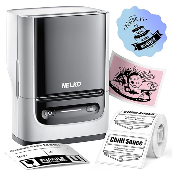 Nelko PM220 Portable Thermal Bluetooth Label Maker with Tape