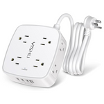 6ft Surge Protector Power Strip with 8-Outlets & 4-USB Ports