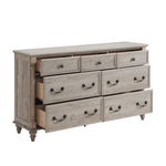 Farmhouse 7 Drawer Dresser Chest (16"D x 54"W x 31.2"H)