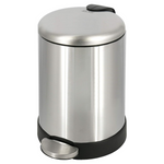 GLAD 1.2 Gallon Round Stainless Steel Garbage Bin