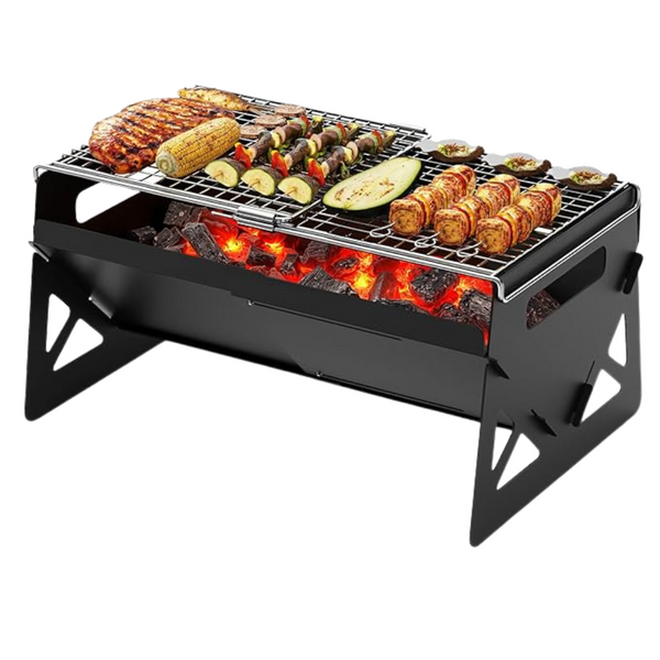 Raynesys Folding Portable Charcoal Grill With Carry Bag