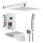 10'' Rain Shower Faucet System With Handheld Sprayer