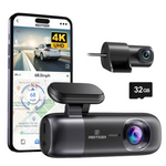 4K Front & 1080P Rear Dash Cam With WiFi & GPS With Free 32GB SD Card