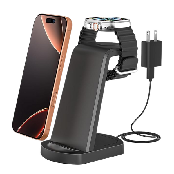 3-In-1 Wireless Charging Station With 1.5M USB Cable