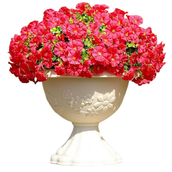 16 Bundles UV Resistant Realistic Fake Silk Artificial Petunias