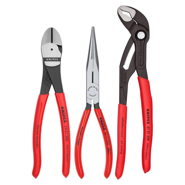 Knipex 3-Piece Universal Pliers Set W/Cobra Pliers