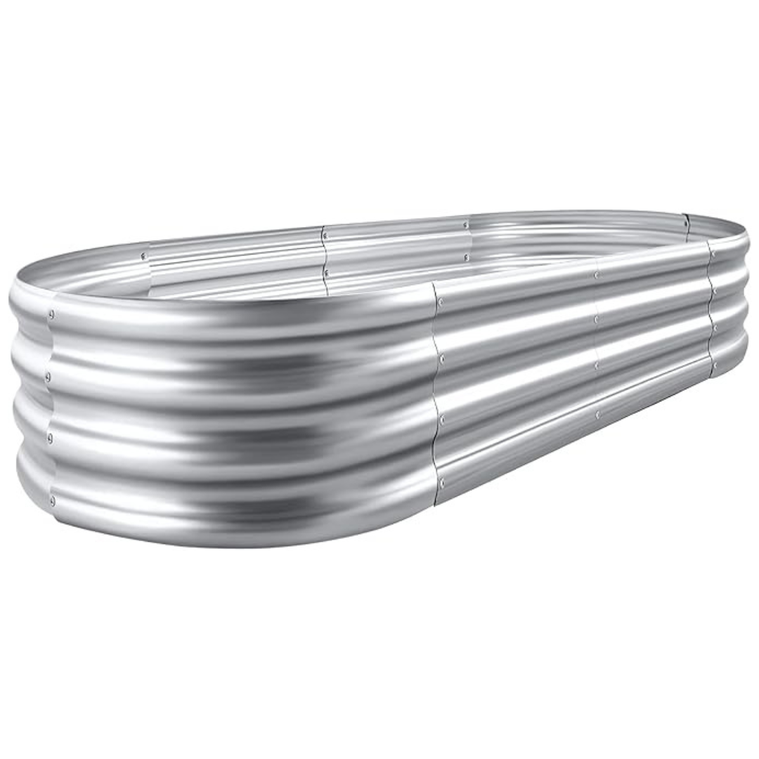 Land Guard 4' x 2' Galvanized Raised Garden Bed Planter Box Kit