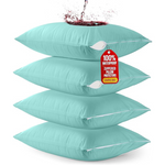 4-Pack Waterproof King Pillow Protectors with Zippered