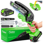 6" Tietoc Electric Cordless Mini Chainsaw with Battery & Charger