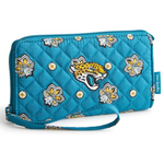 Cotton Front Zip Wristlet with RFID Protection