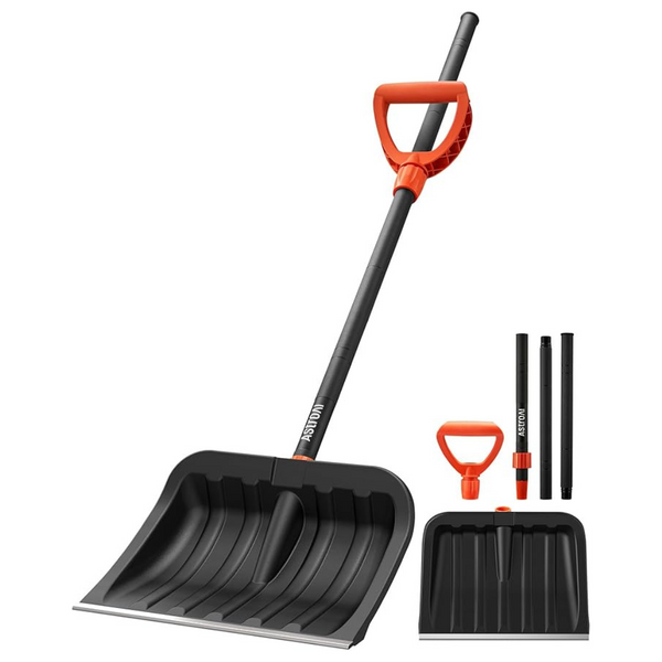 17" x 62" Heavy-Duty Snow Shovel with Adjustable D-Shape Handle