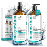 12 Oz ArtNaturals Magnesium Oil Spray + 8 Oz Body Lotion Set