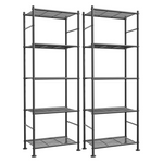 2-Pack 5-Tier Standing Metal Shelf Organizer