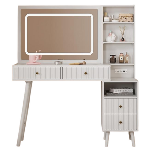 RoyalCraft 48" Fluted Makeup Vanity Desk