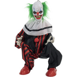 Haunted Hill Farm Life-Size Scary Animatronic Talking Crouching Clown
