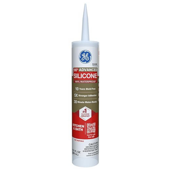 10-Oz GE Advanced Kitchen & Bathroom Silicone Caulk (Clear)