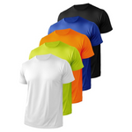 5 Pack Mens Athletic Active Quick Dry Crew Neck T Shirts