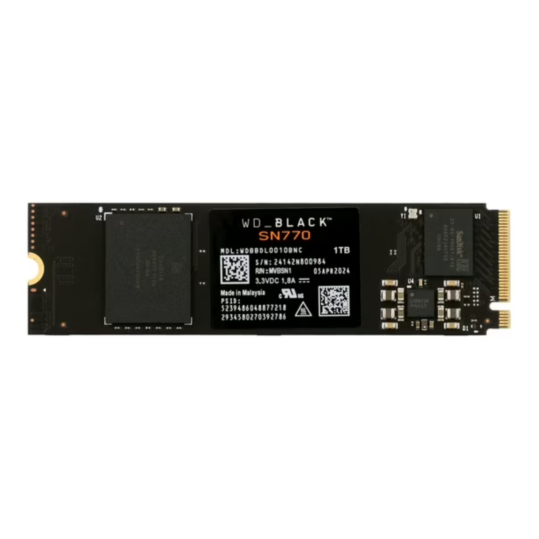 1TB WD Black SN770 PCIe Gen4x4 NVMe Internal Gaming SSD