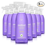 8 Bottles Of Method All-Purpose Cleaner Spray, French Lavender (28 Fl Oz Bottles)