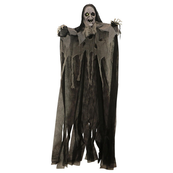 72" Haunted Hill Farm Hanging Life-Size Talking Witch Animatronic