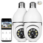 2-Pack Light Bulb HD 360 Degree 5Ghz Security Camera