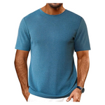 Casual Ribbed Lightweight Men's Knit T-Shirt