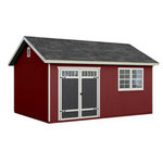 Handy Home Scarsdale 12ft x 16ft Wood Storage Shed With Floor
