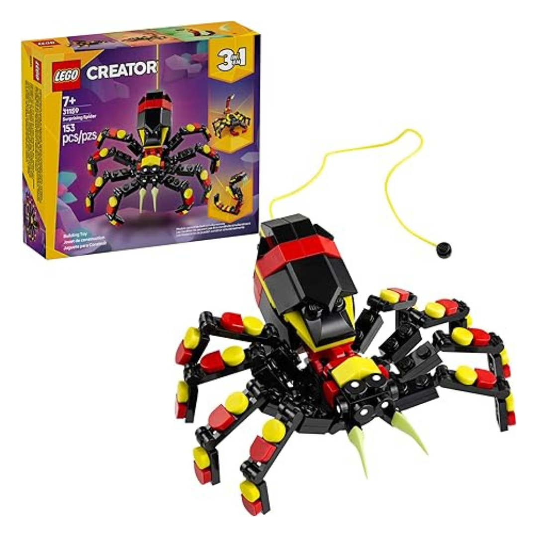 153-Piece LEGO Creator 3-in-1 Wild Animals Surprising Spider Toy (31159)